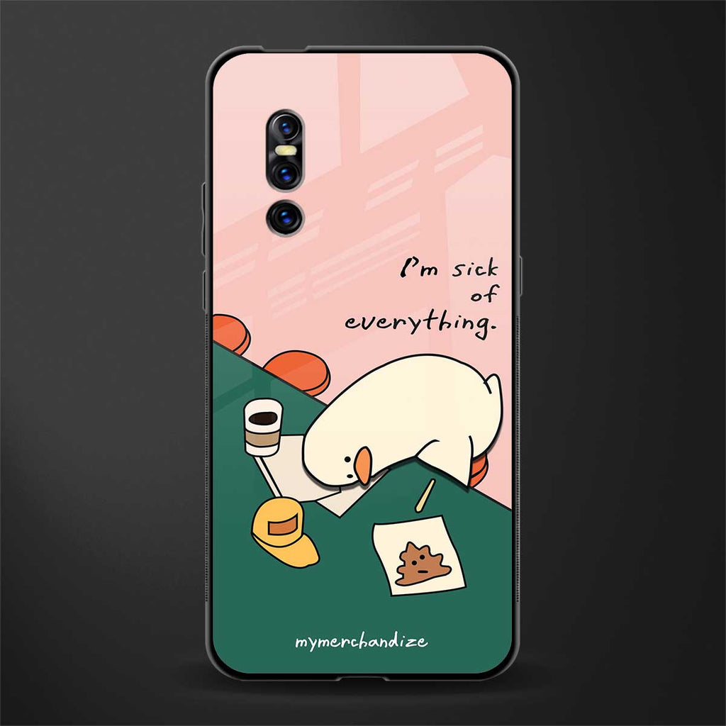 i'm sick of everything glass case for vivo v15 pro image