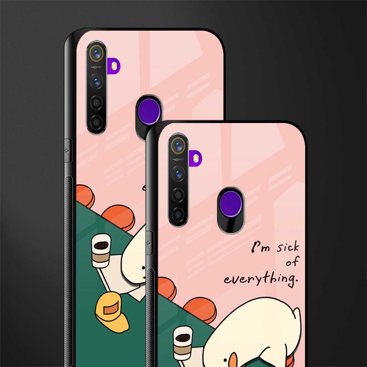 i'm sick of everything glass case for realme 5 image-2