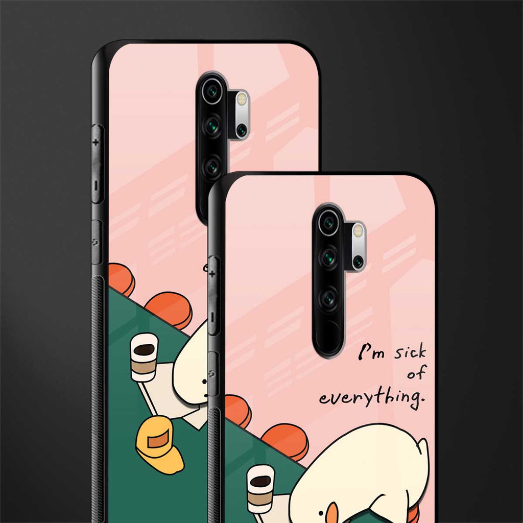 i'm sick of everything glass case for redmi note 8 pro image-2
