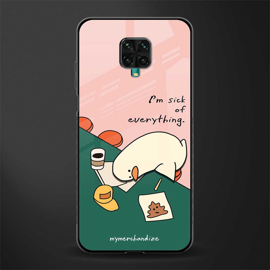 i'm sick of everything glass case for redmi note 9 pro image