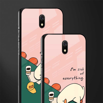 i'm sick of everything glass case for redmi 8a image-2