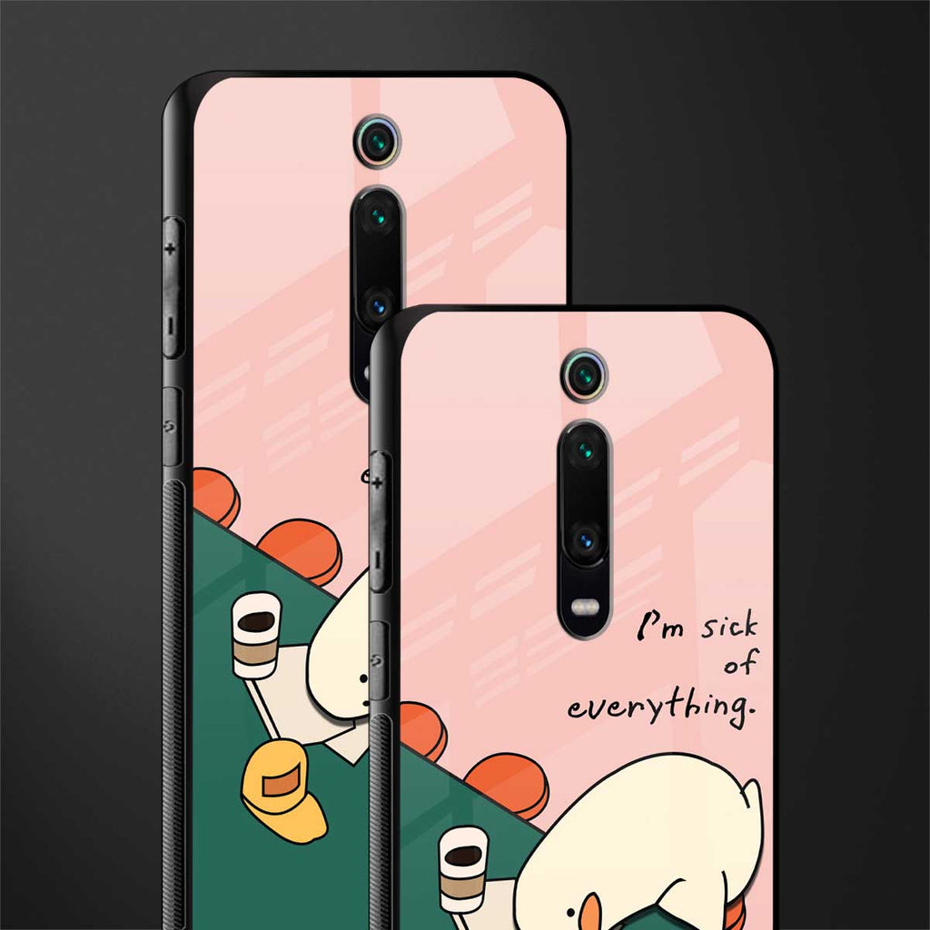 i'm sick of everything glass case for redmi k20 pro image-2