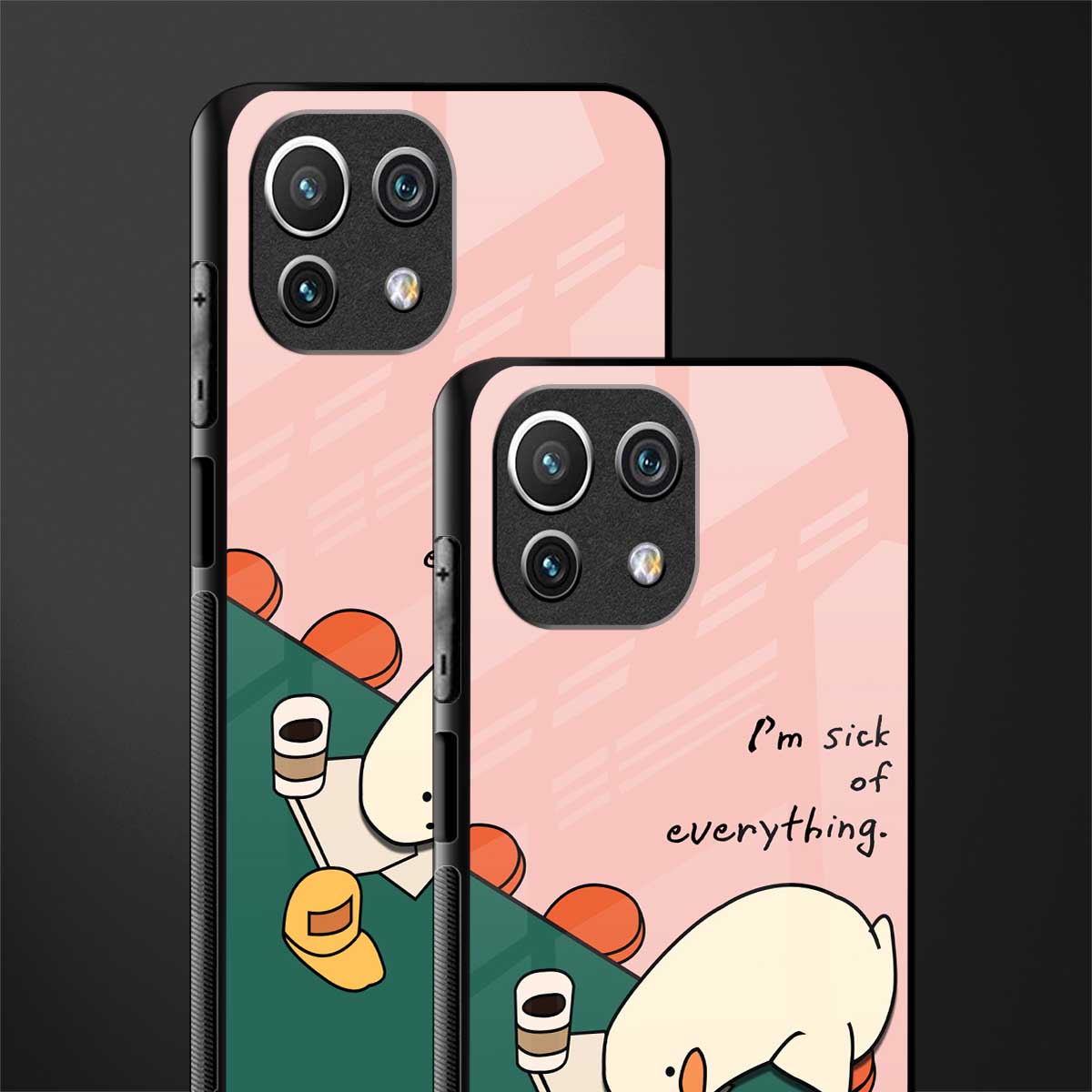i'm sick of everything glass case for mi 11 lite image-2