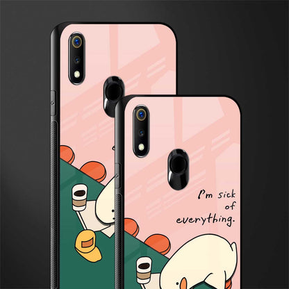 i'm sick of everything glass case for realme 3 pro image-2