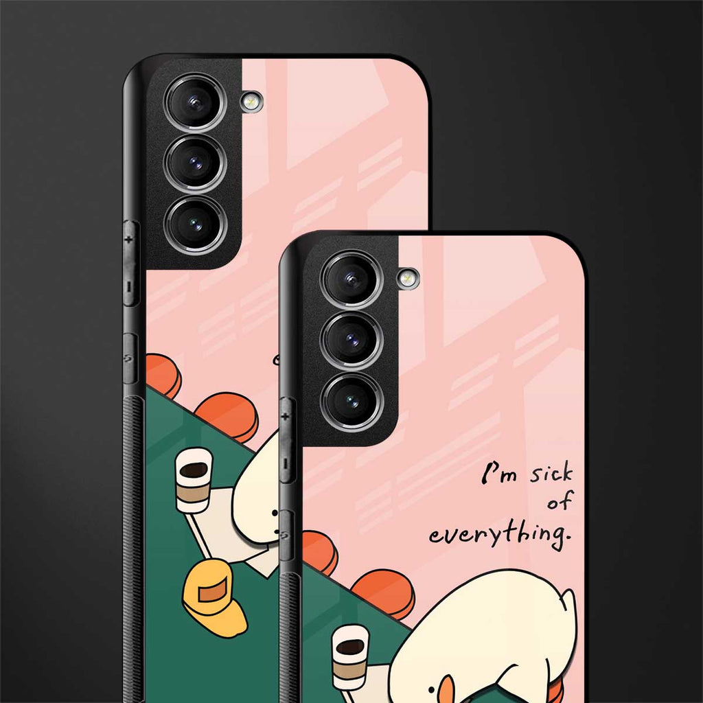 i'm sick of everything glass case for samsung galaxy s22 5g image-2