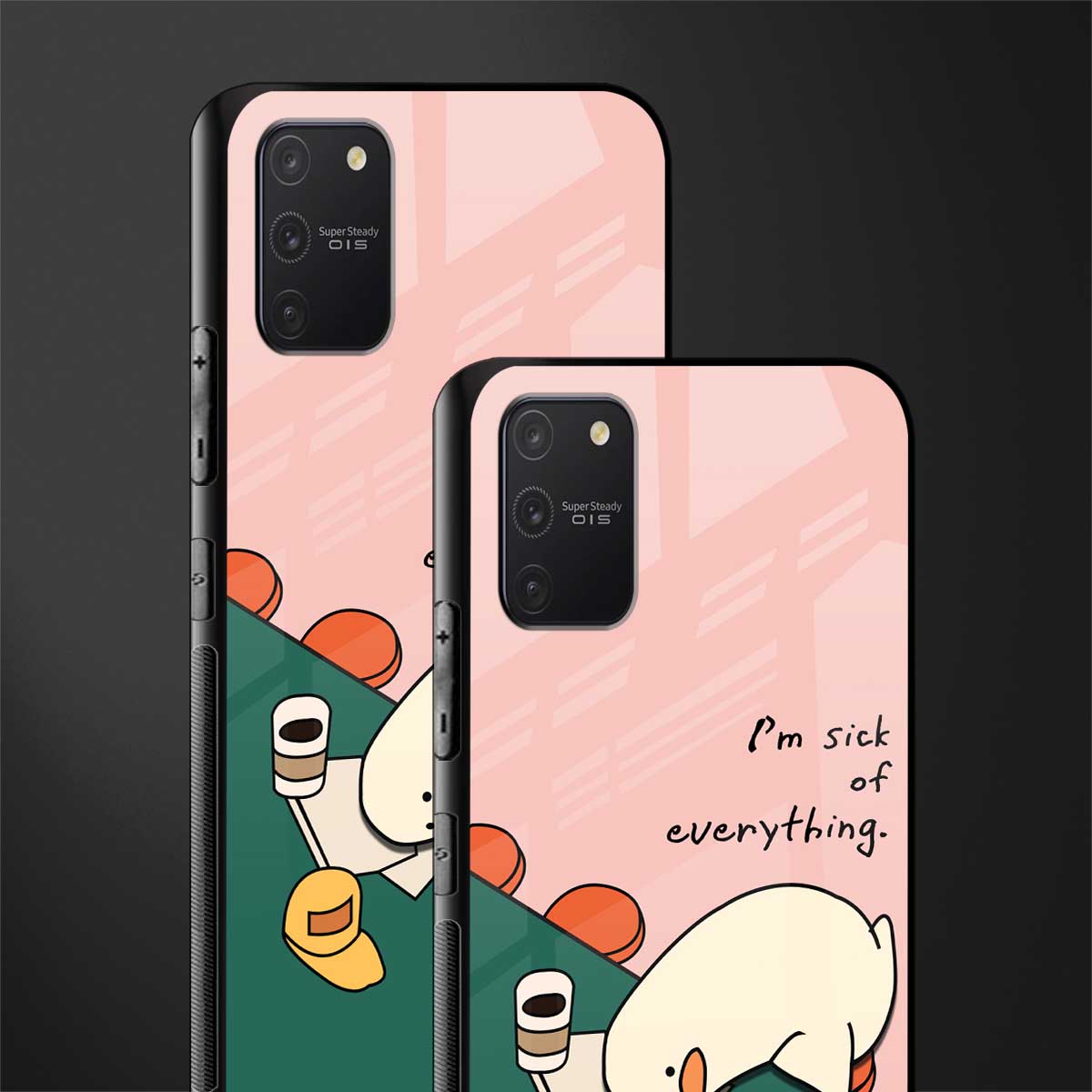 i'm sick of everything glass case for samsung galaxy a91 image-2