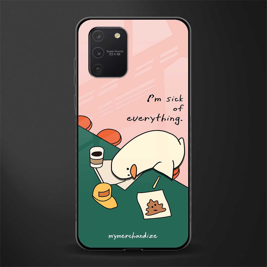 i'm sick of everything glass case for samsung galaxy s10 lite image