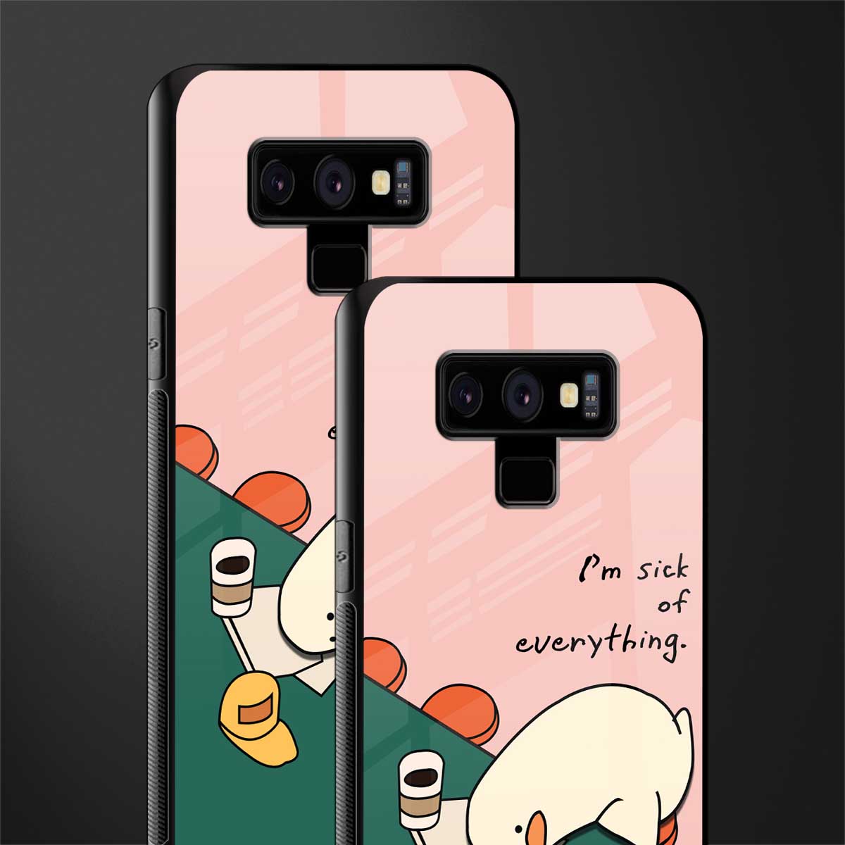 i'm sick of everything glass case for samsung galaxy note 9 image-2