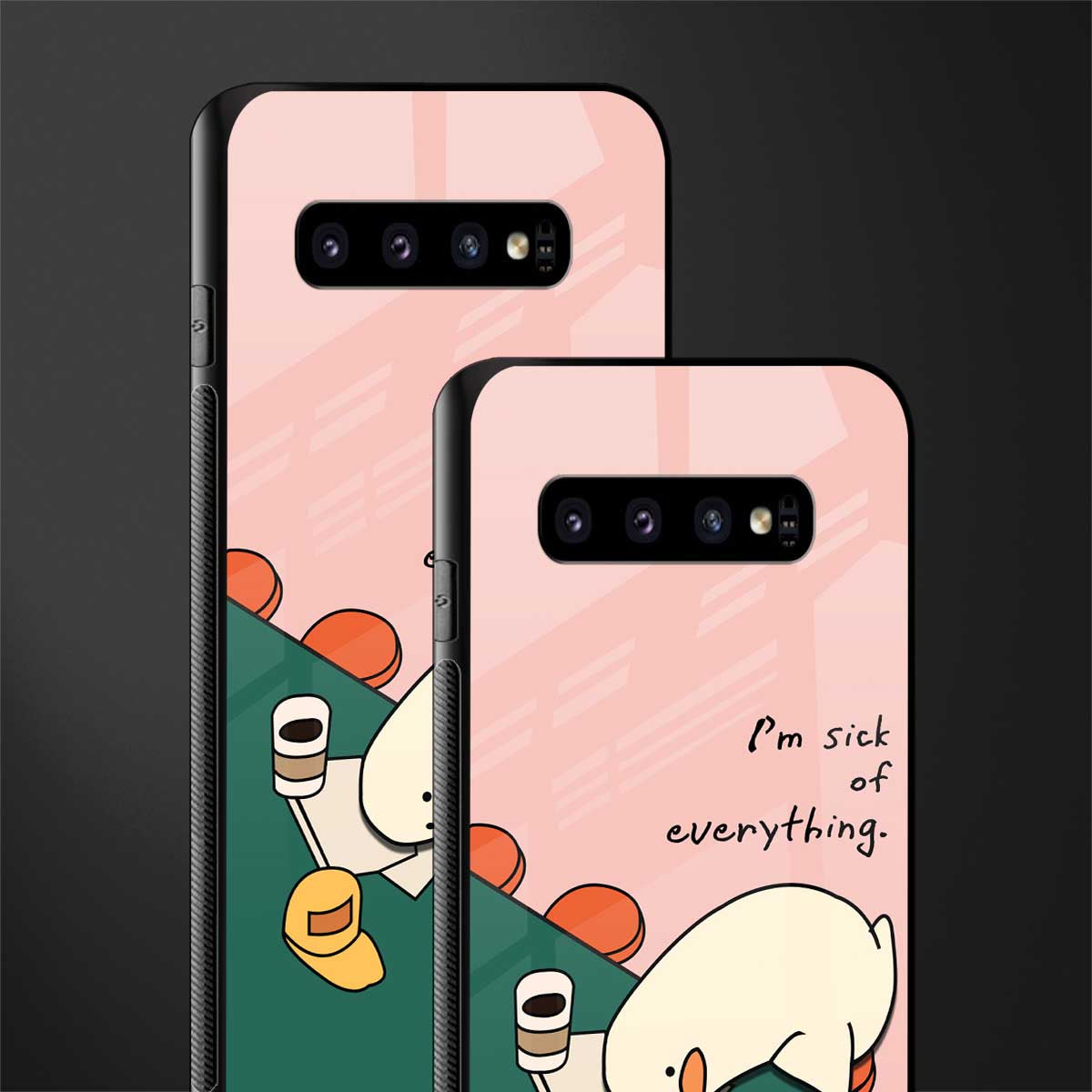 i'm sick of everything glass case for samsung galaxy s10 image-2