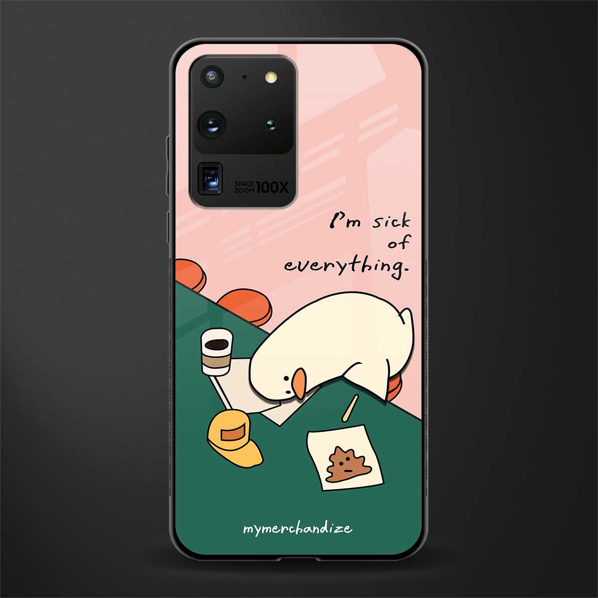 i'm sick of everything glass case for samsung galaxy s20 ultra image