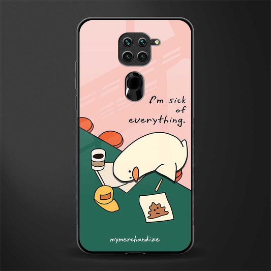 i'm sick of everything glass case for redmi note 9 image