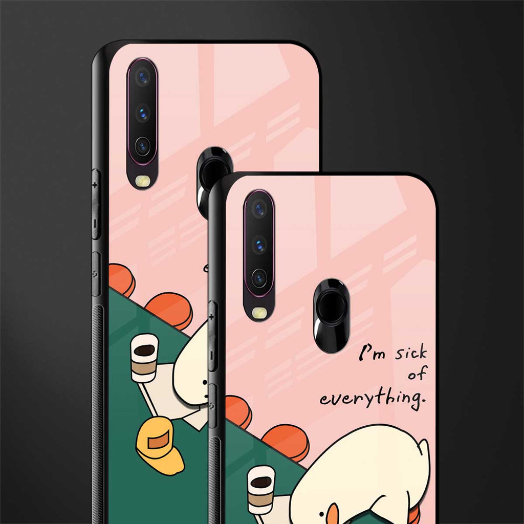 i'm sick of everything glass case for vivo y12 image-2