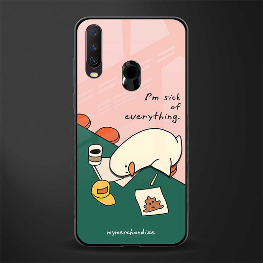i'm sick of everything glass case for vivo y15 image