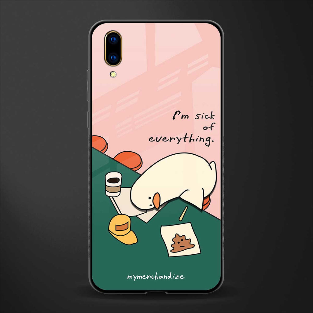 i'm sick of everything glass case for vivo v11 pro image