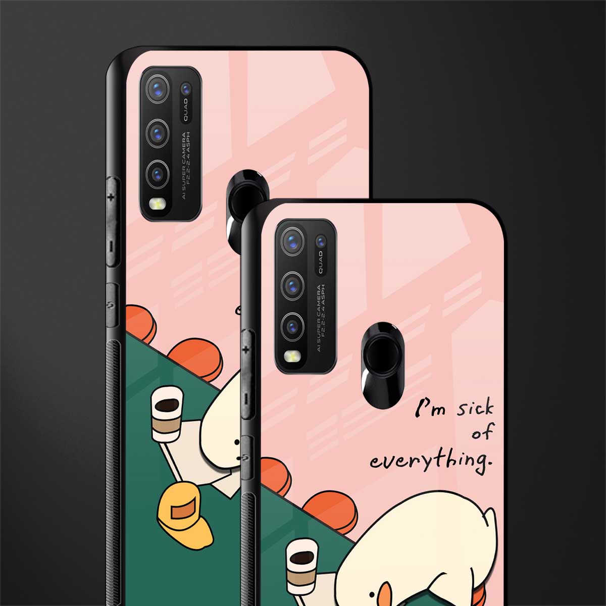 i'm sick of everything glass case for vivo y50 image-2