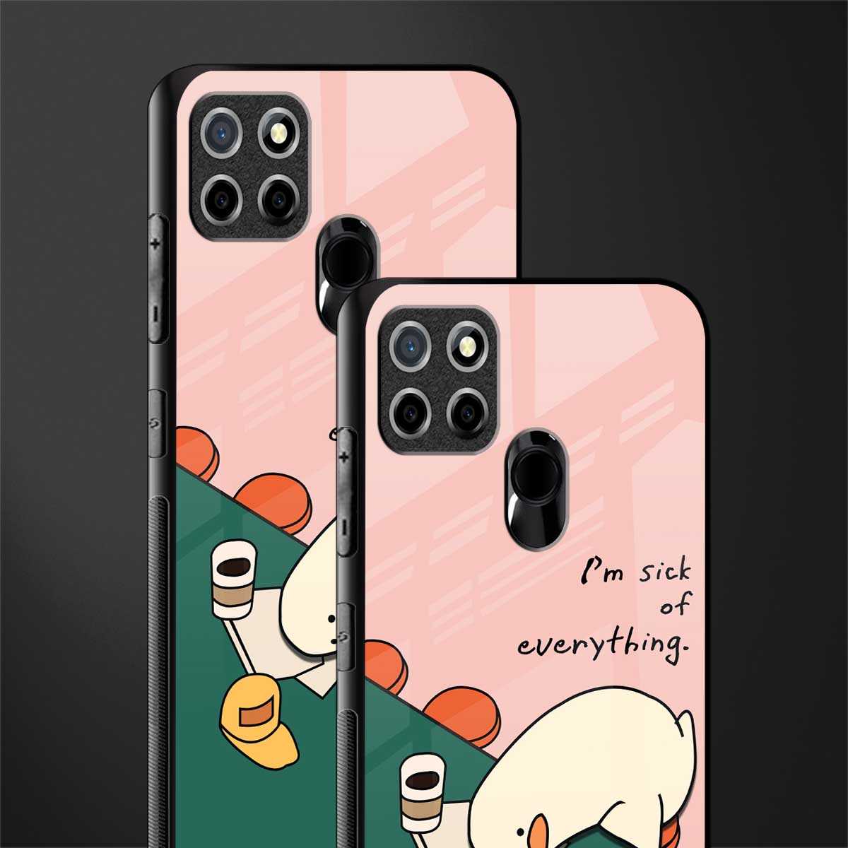 i'm sick of everything glass case for realme narzo 20 image-2