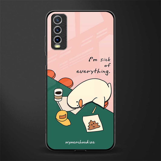 i'm sick of everything glass case for vivo y20i vivo y20t image