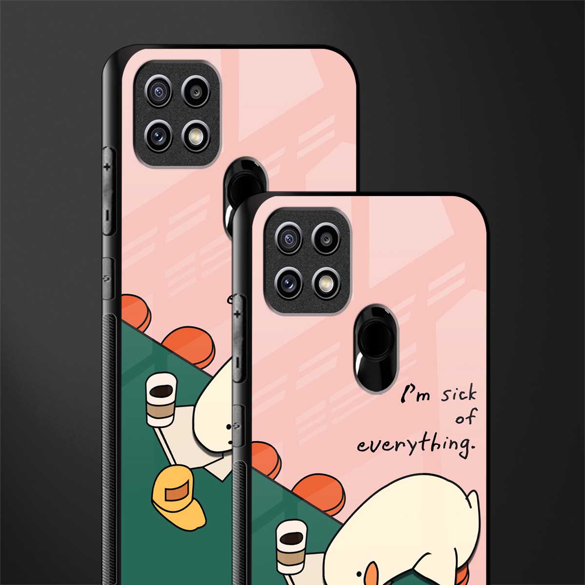 i'm sick of everything glass case for oppo a15s image-2