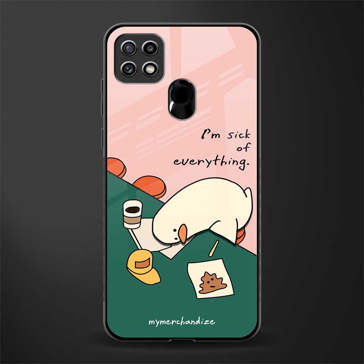 i'm sick of everything glass case for oppo a15s image