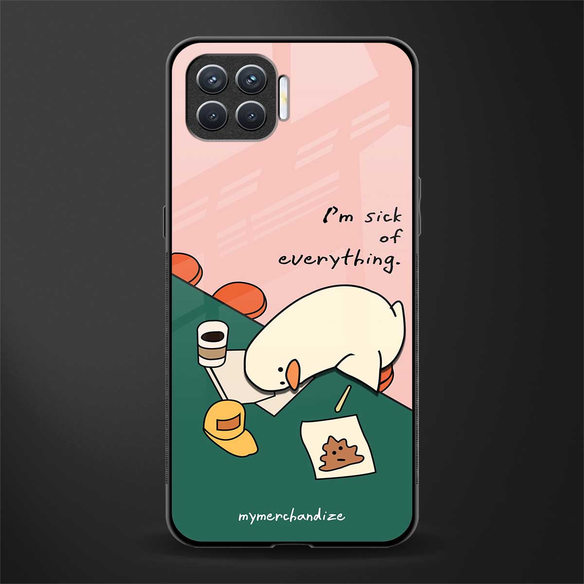 i'm sick of everything glass case for oppo f17 pro image