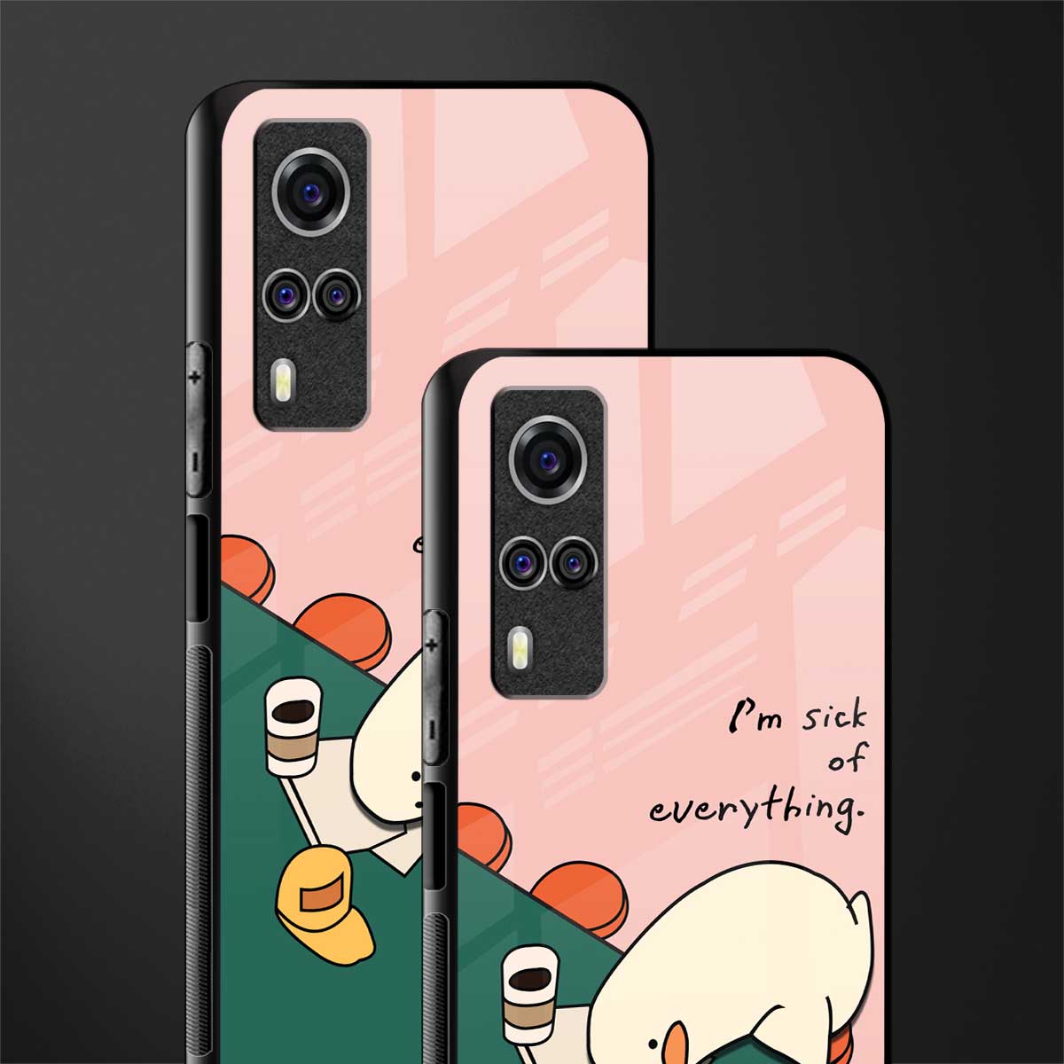 i'm sick of everything glass case for vivo y51a image-2
