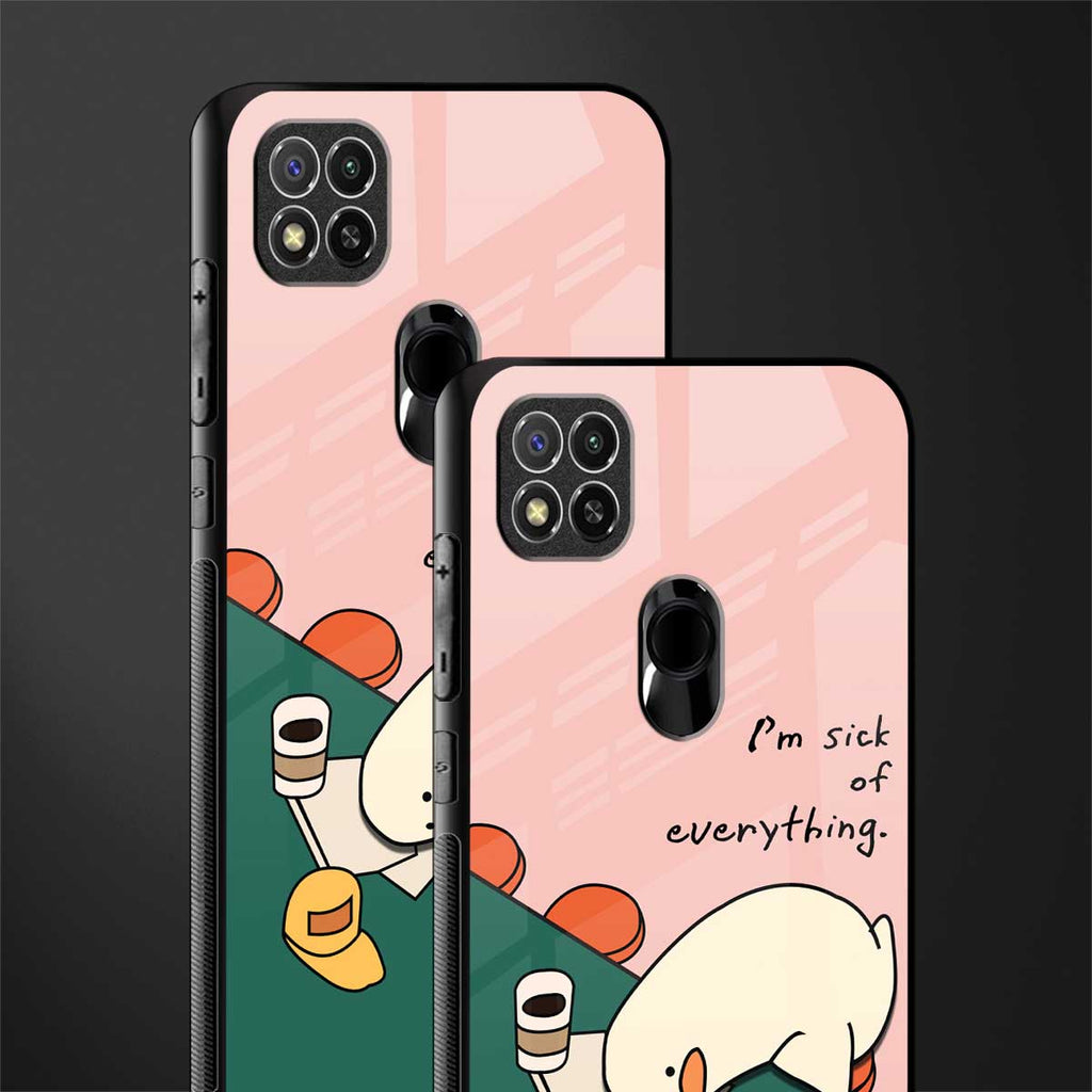 i'm sick of everything glass case for redmi 9c image-2