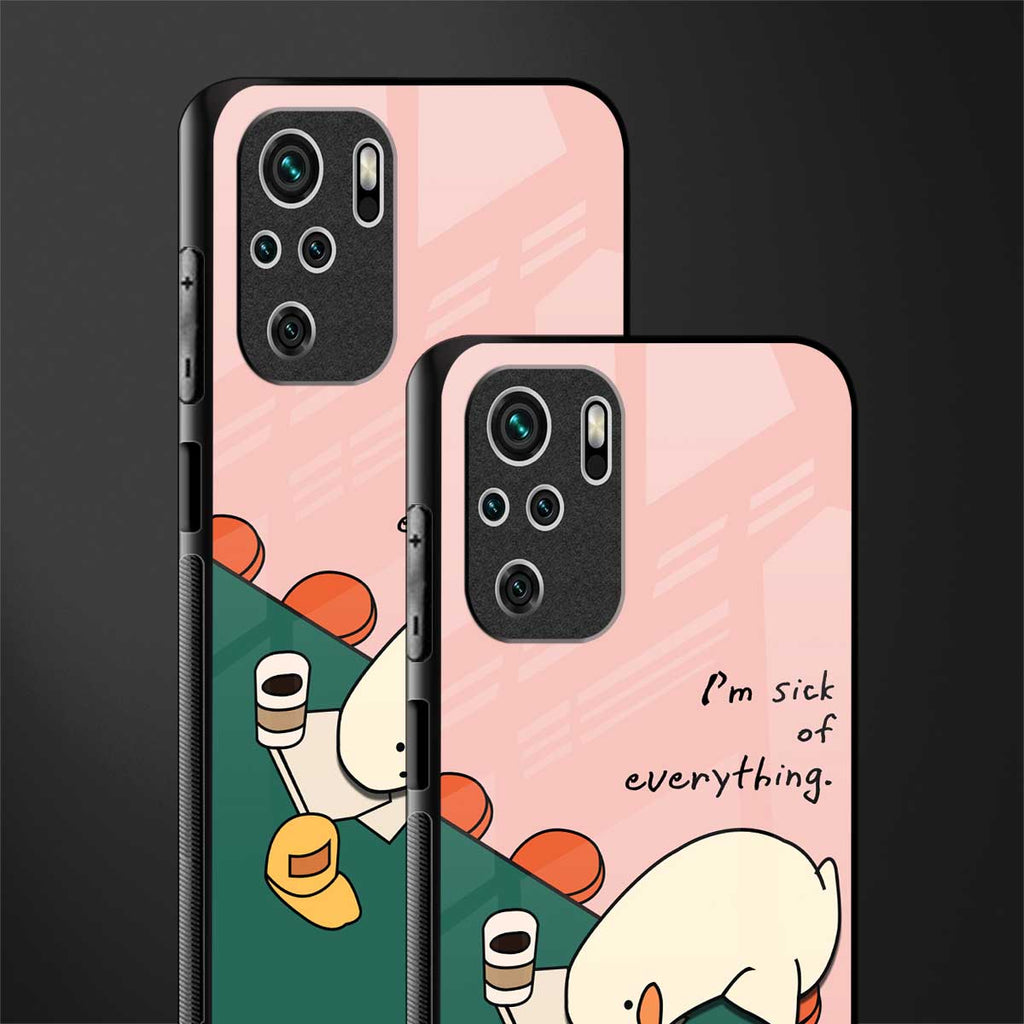 i'm sick of everything glass case for redmi note 10 image-2