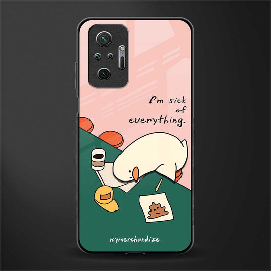 i'm sick of everything glass case for redmi note 10 pro image