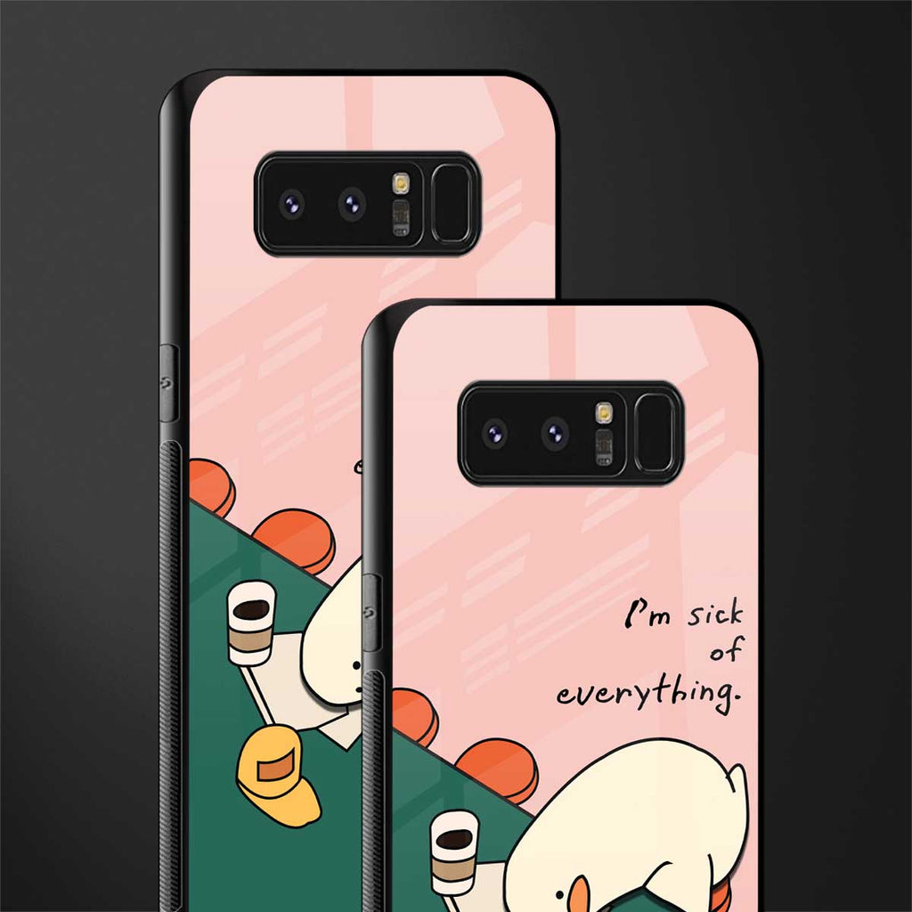 i'm sick of everything glass case for samsung galaxy note 8 image-2