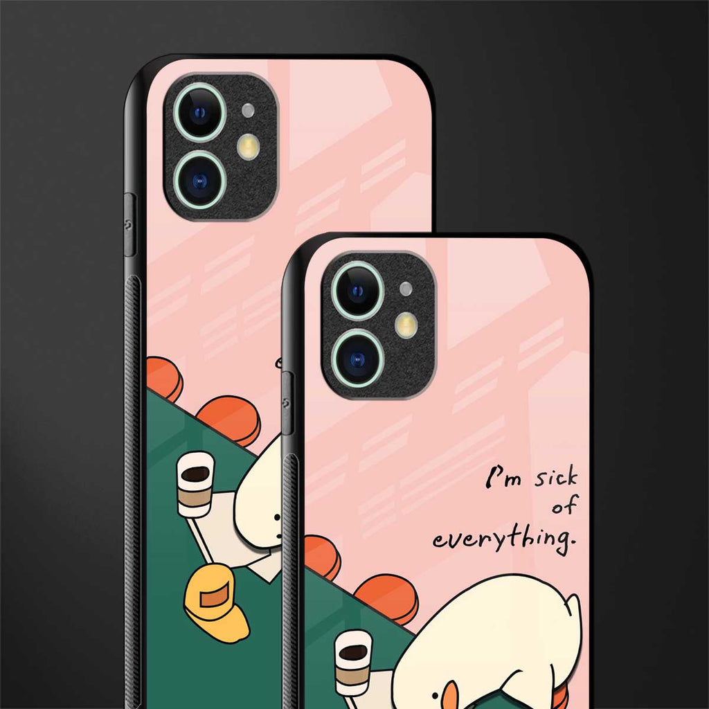 i'm sick of everything glass case for iphone 11 image-2