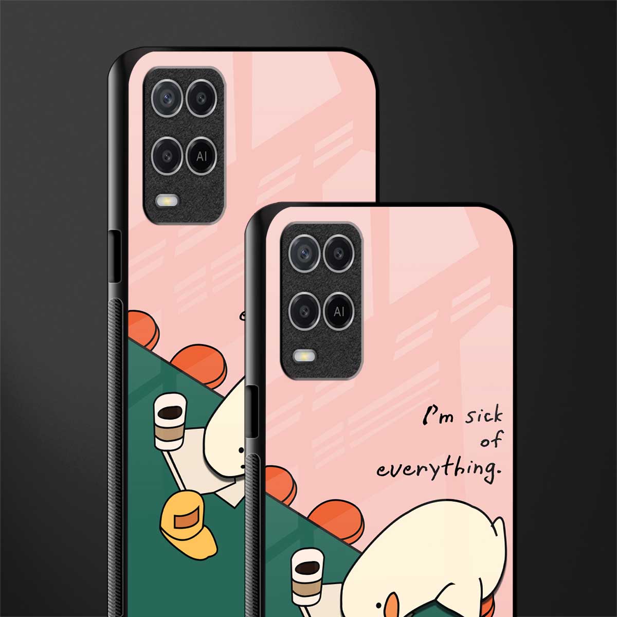 i'm sick of everything glass case for oppo a54 image-2
