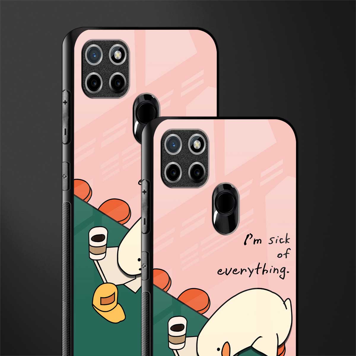 i'm sick of everything glass case for realme c21 image-2