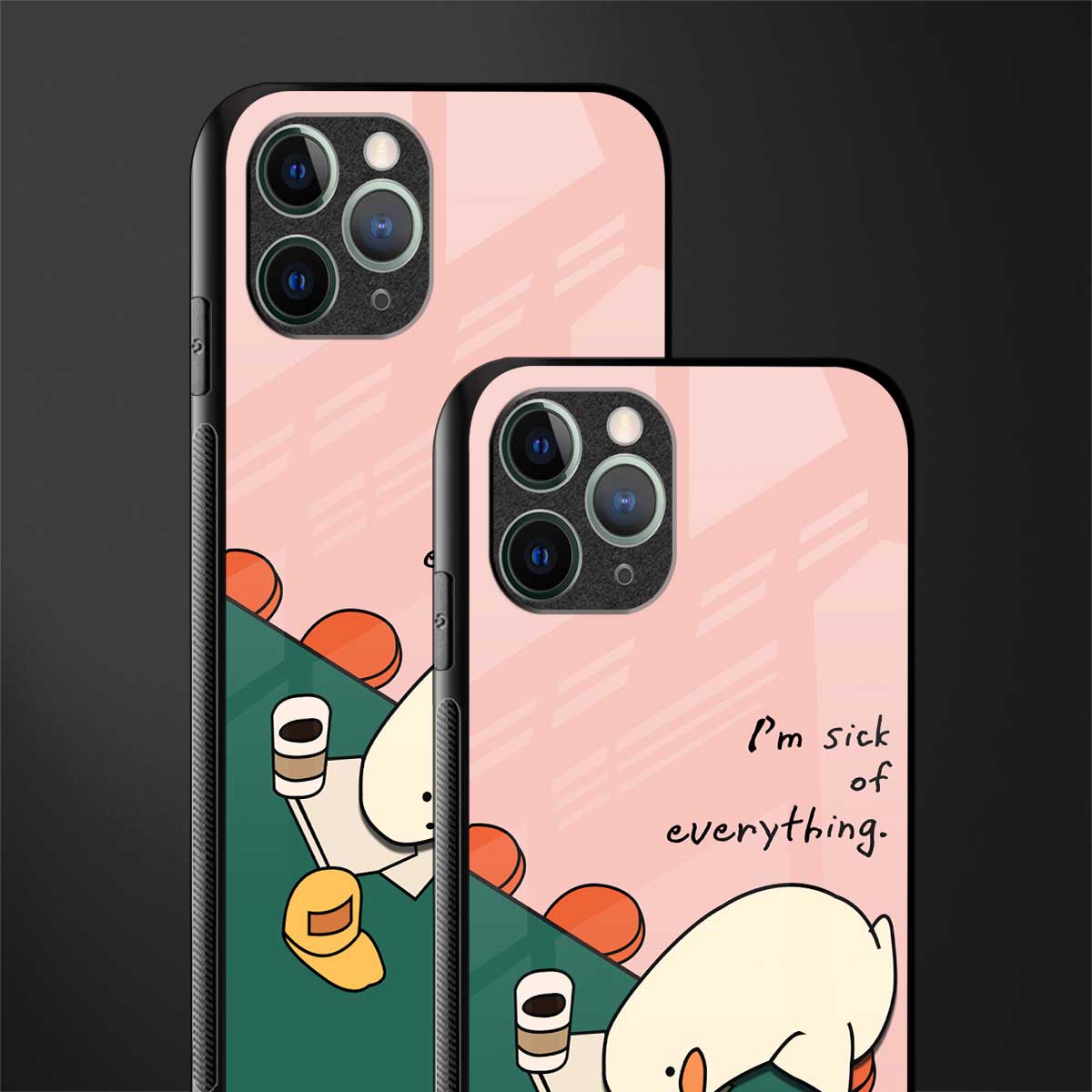 i'm sick of everything glass case for iphone 11 pro image-2