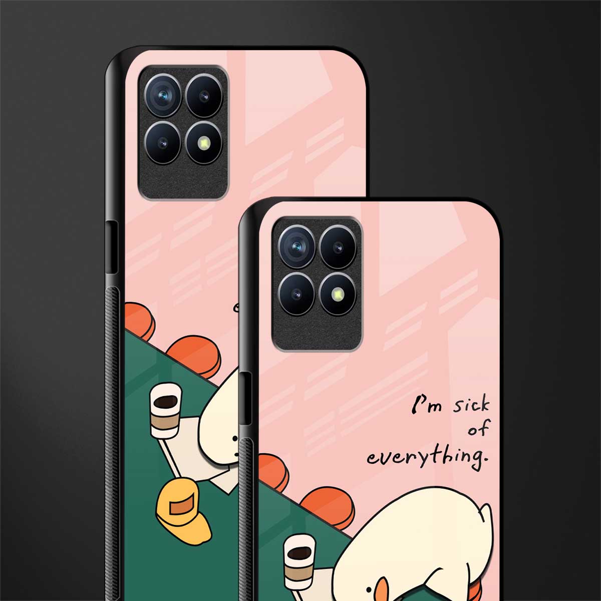 i'm sick of everything glass case for realme 8i image-2