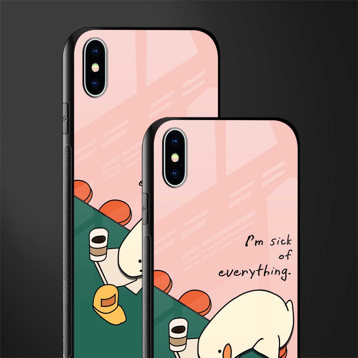 i'm sick of everything glass case for iphone xs max image-2