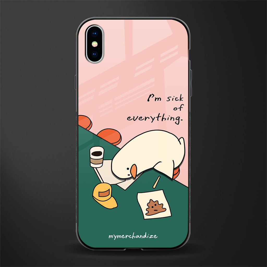 i'm sick of everything glass case for iphone xs max image