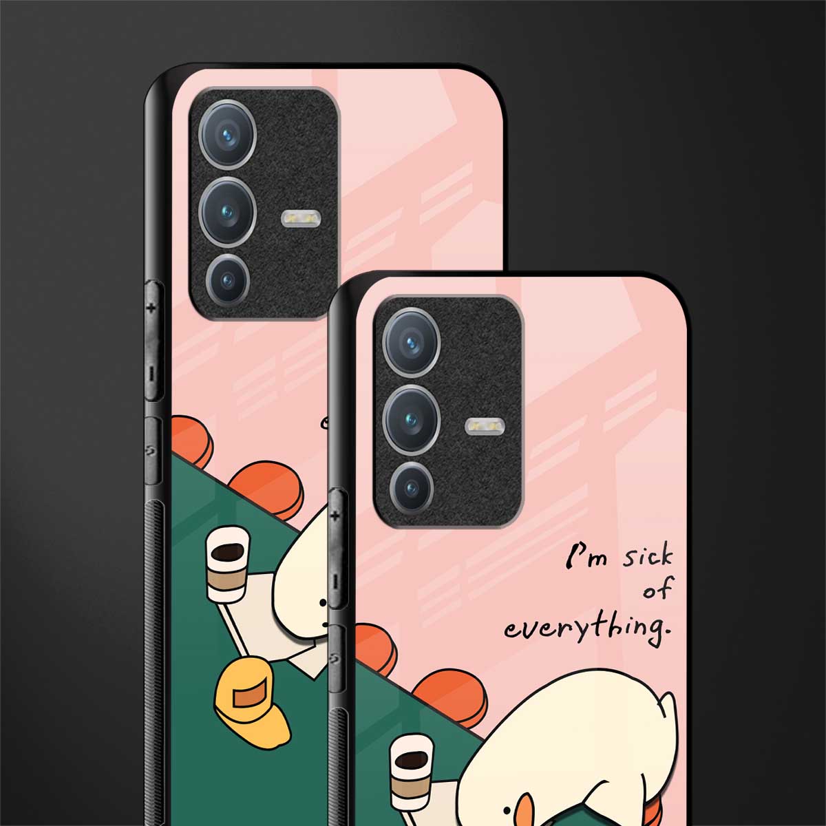 i'm sick of everything glass case for vivo v23 pro 5g image-2