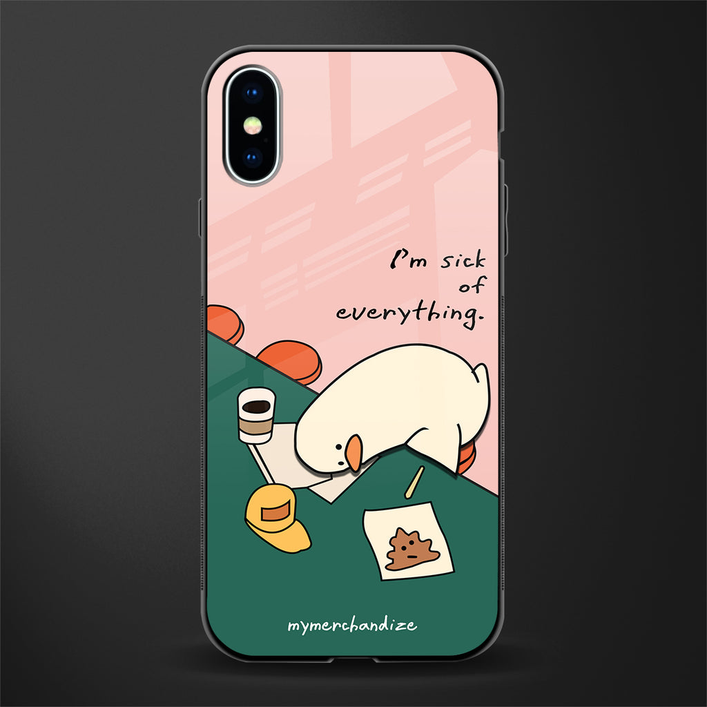 i'm sick of everything glass case for iphone xs image