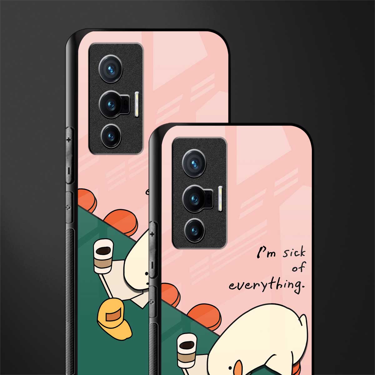 i'm sick of everything glass case for vivo x70 image-2