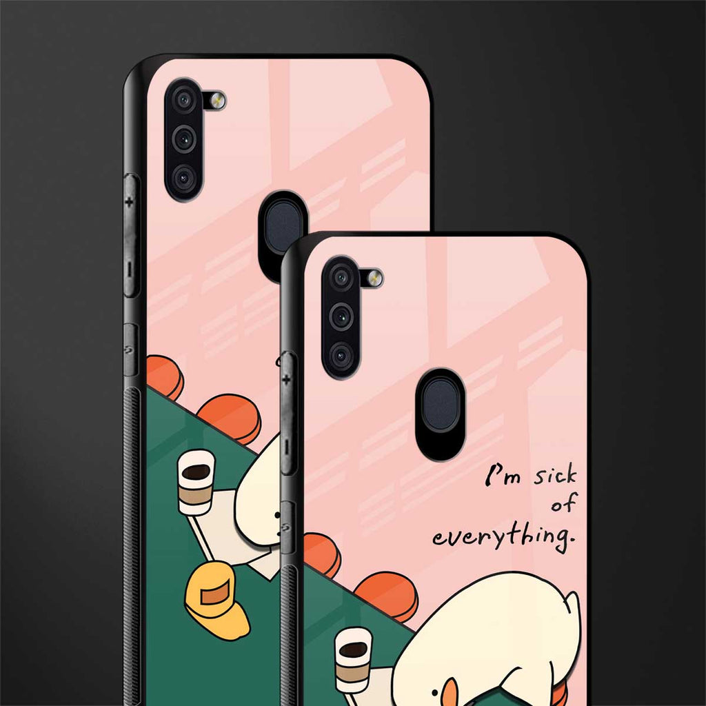 i'm sick of everything glass case for samsung a11 image-2