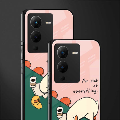 i'm sick of everything back phone cover | glass case for vivo v25 pro 5g