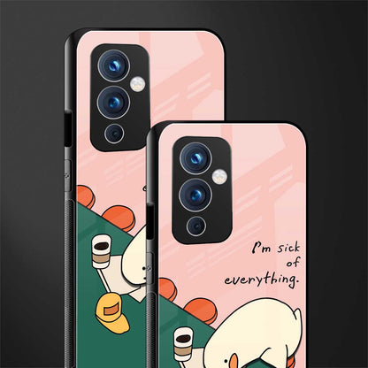 i'm sick of everything back phone cover | glass case for oneplus 9