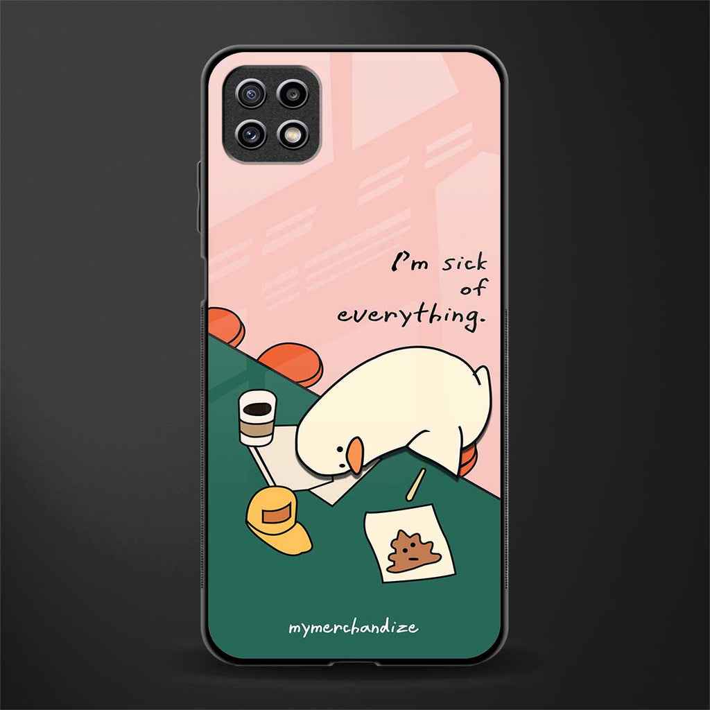 i'm sick of everything back phone cover | glass case for samsung galaxy f42