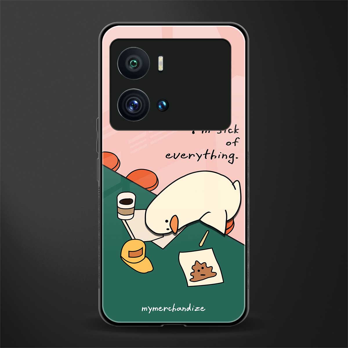 i'm sick of everything back phone cover | glass case for iQOO 9 Pro