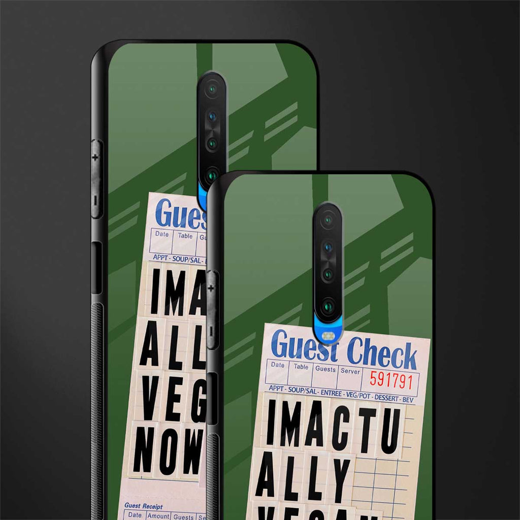 i'm vegan glass case for poco x2 image-2