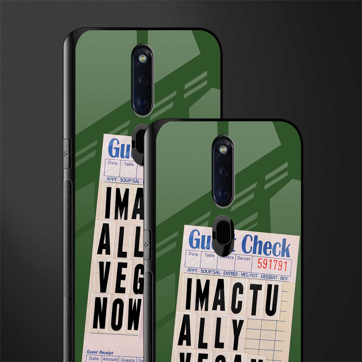i'm vegan glass case for oppo f11 pro image-2
