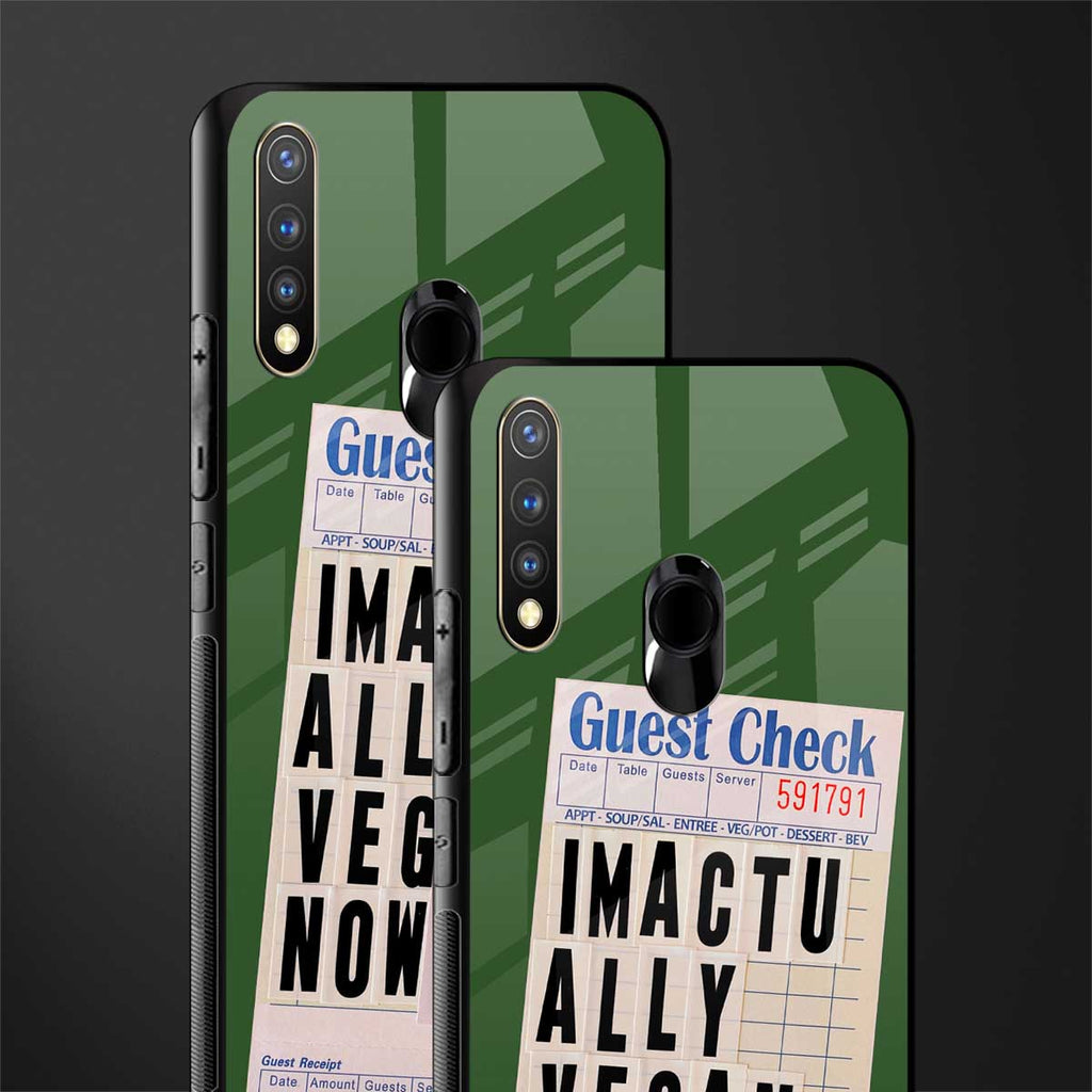 i'm vegan glass case for vivo u20 image-2
