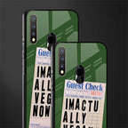 i'm vegan glass case for vivo y19 image-2
