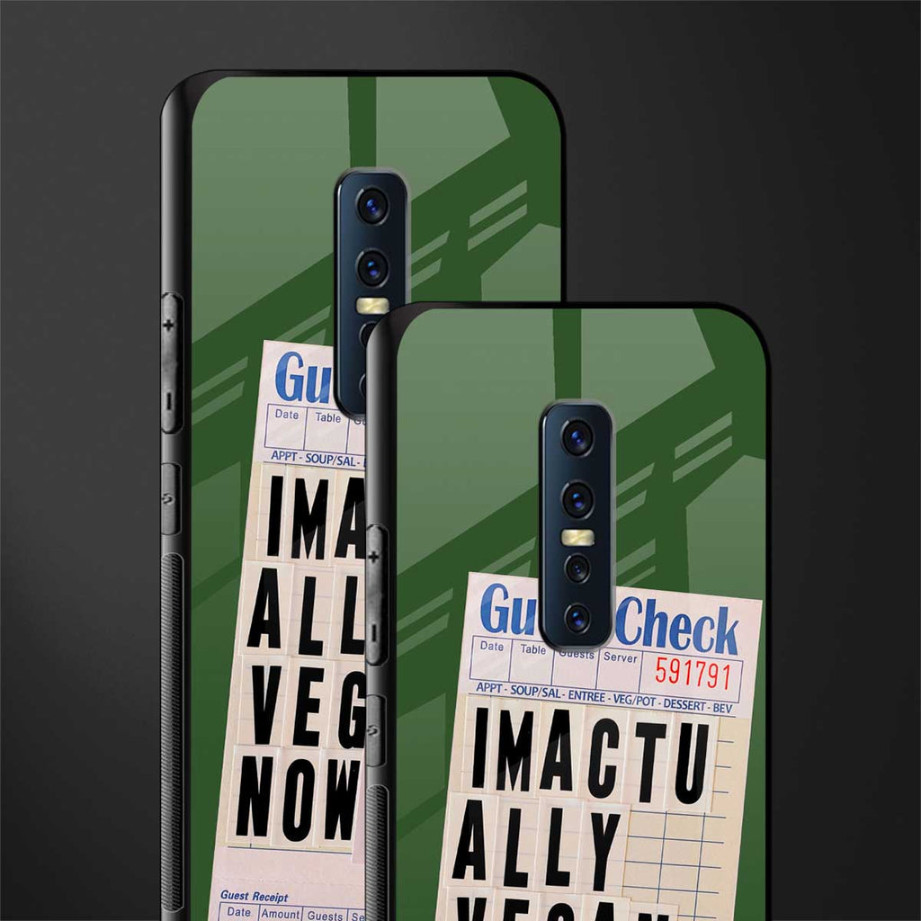 i'm vegan glass case for vivo v17 pro image-2