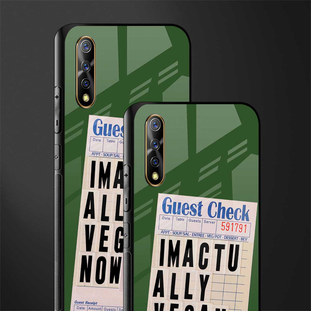 i'm vegan glass case for vivo s1 image-2